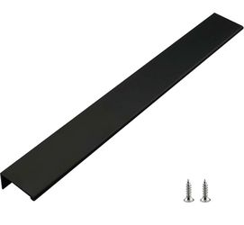 Brand New (20 Pack) 12in Matte Black 12" Finger Lip Edge Pull Euro Modern Kitchen Cabinet or Drawer Hardware Dresser