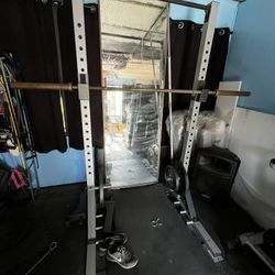Squat Rack/barbell/weights Included