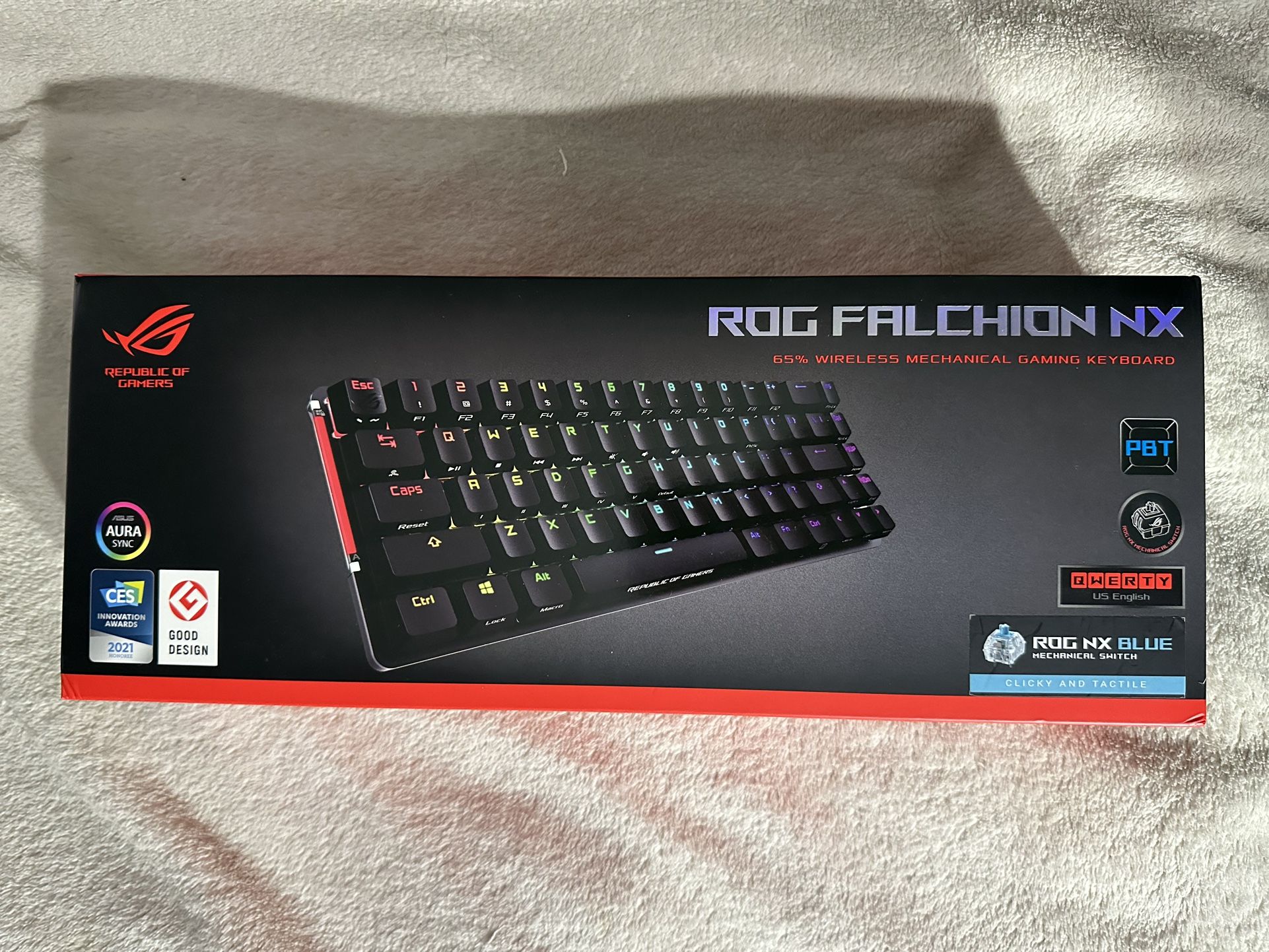 ROG Falchion Wireless Keyboard With Blue Chemical Switches