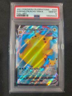Surfing Pikachu VMAX PSA 10 Pokemon Cards