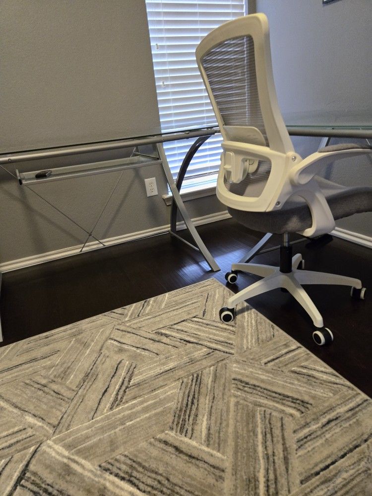 Glass Desk With Chair