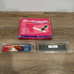Computer parts: PCI Lan adapter, Patriot PLU