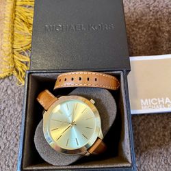 Authentic Michael Kors Runway Watch Wrap Band 