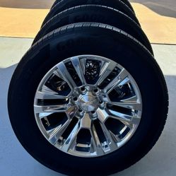 Take Offs Chevy / GMC Silverado Tahoe Suburban 20" Wheels And Newly Goodyear Tires 💯