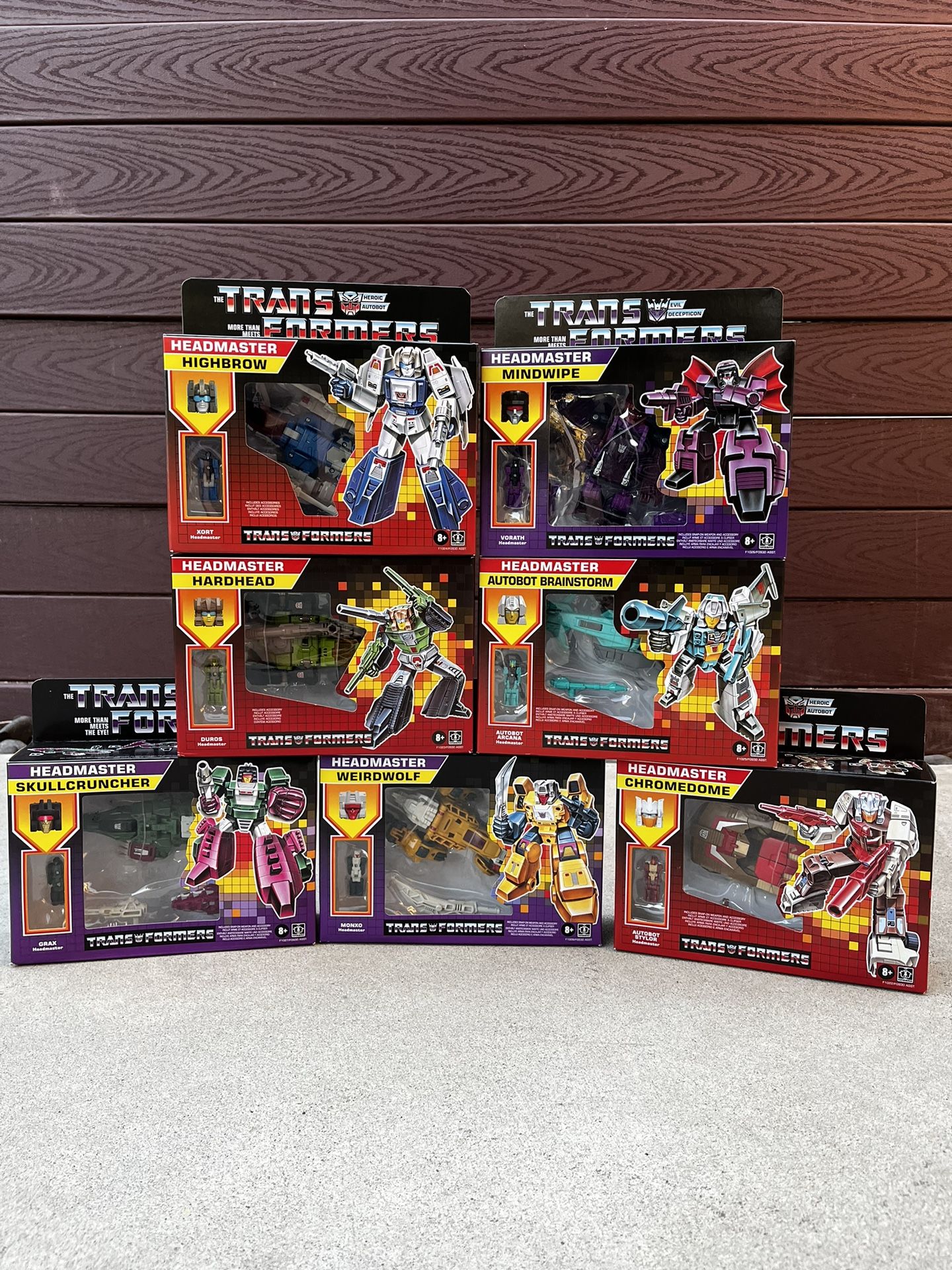 Transformers G1 Reissue Headmasters Complete Lot Of 7 Walmart Exclusive