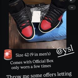 Saint Laurent Size 42  ( 9-9.5 In Men’s )