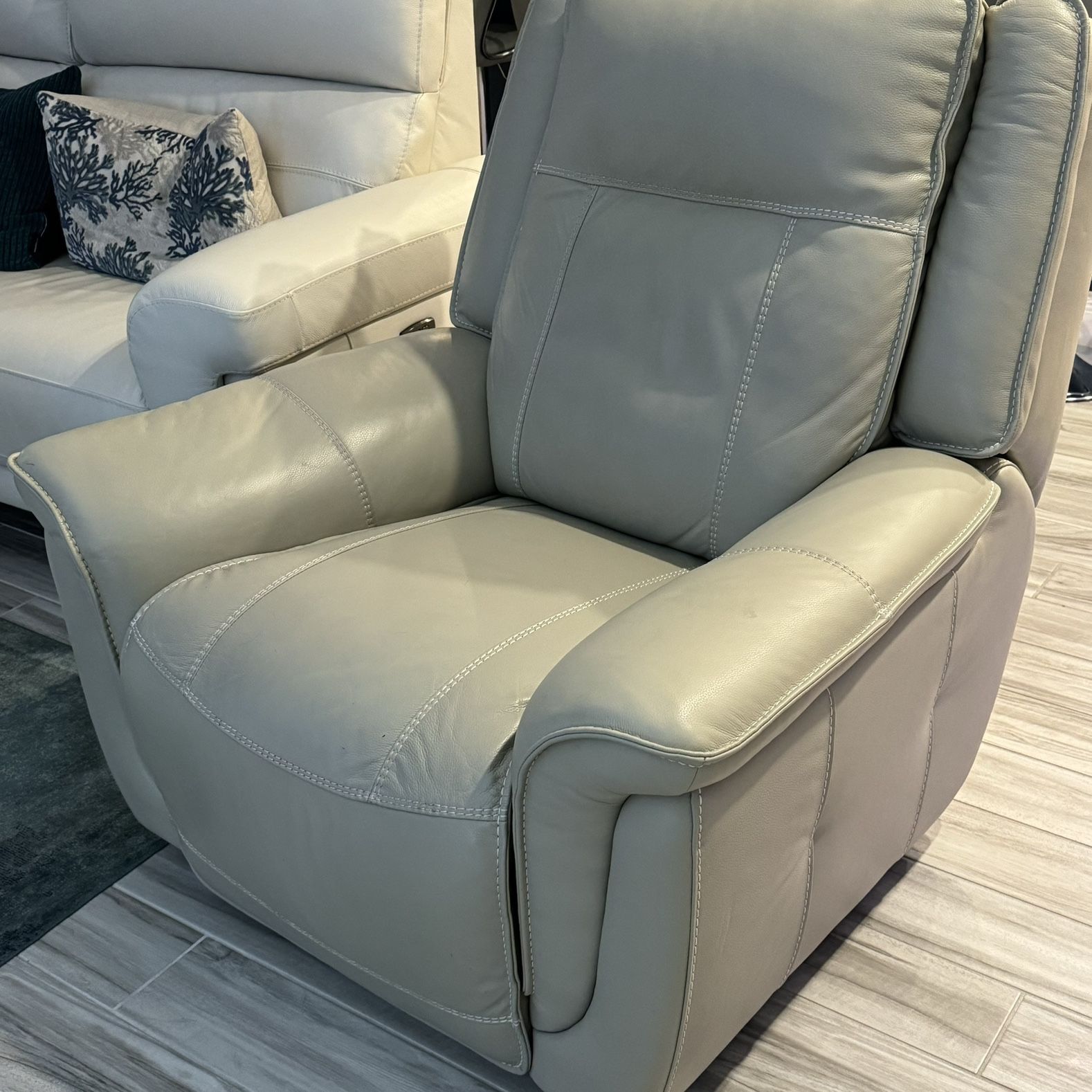 Gently Used Leather Rocker Recliner In Mint Condition 