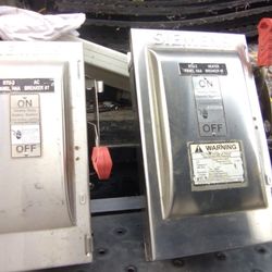 Fused Safety Switch Boxes. $40 /Both Or $20Each.
