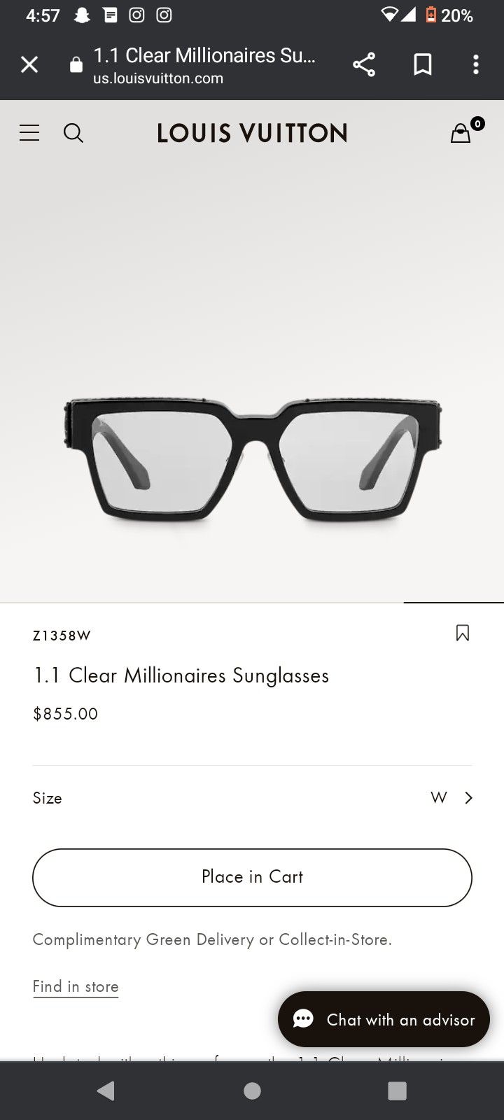 1.1 clear millionaires sunglasses
