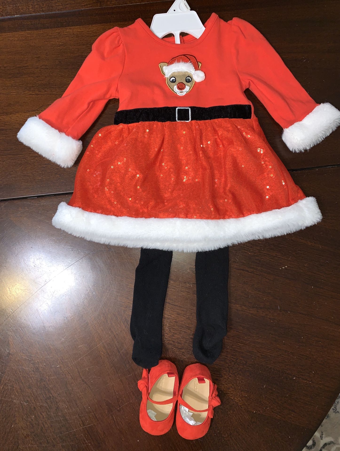 Baby Girl Christmas Outfit with shoes