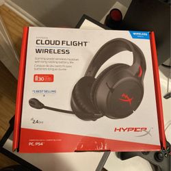 Cloud Flight Wireless Hyper X Headset New For Pc And Ps4