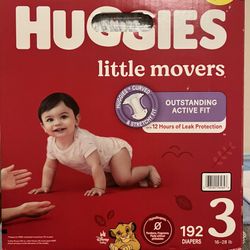 Huggies Little Movers Size 3 - 192 Count