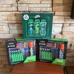Irish Spring Body Wash 3 PACK Gift Set & 2 Schick XTREME RAZORS GIFT SETS 