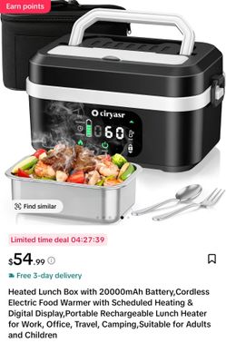 Ciryasr Heated Lunch Box with Digital Display