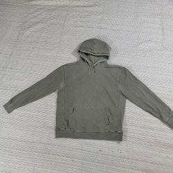 J Crew Hoodie Large Green Pullover Sweatshirt Vintage Fleece 100% Cotton