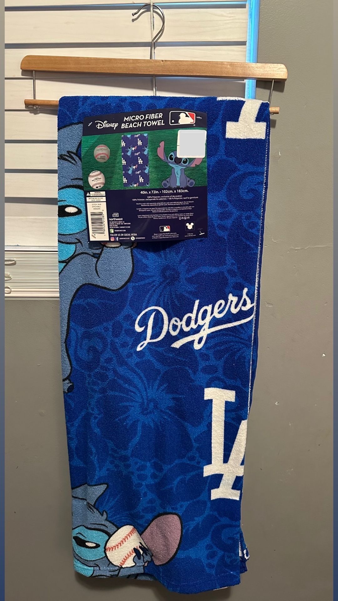 LA Dodgers Stitch Beach Towel