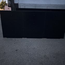 Black 9 Drawer Dresser