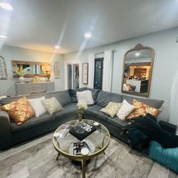 Sectional Sofa Couch- Federal Blue 