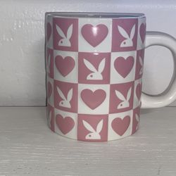 New Playboy Bunny Pink Hearts Coffee Cup Mug 20oz Valentines Day Gift Idea 