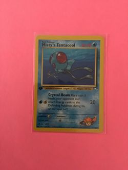 1st edition Misty’s Tentacool 57/132 Pokemon Card from Gym Heroes