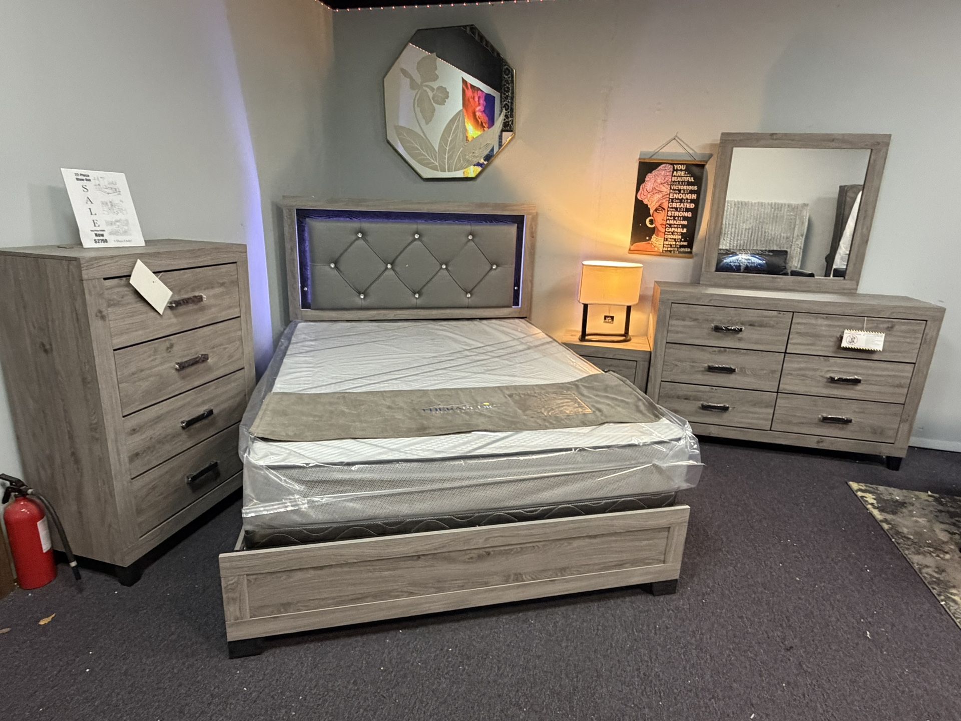 GORGEOUS, STURDY Bedroom Set at an AMAZING PRICE!?