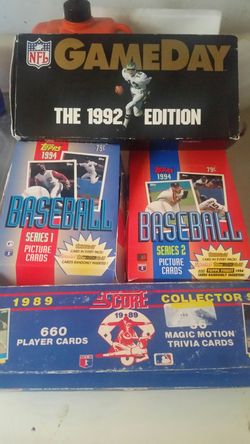 Baseball and football cards