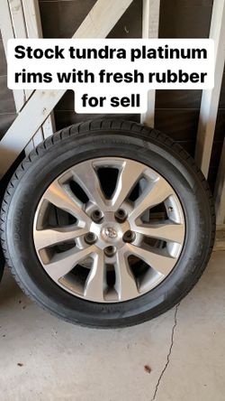 Stock Toyota Tundra platinum wheels and tires