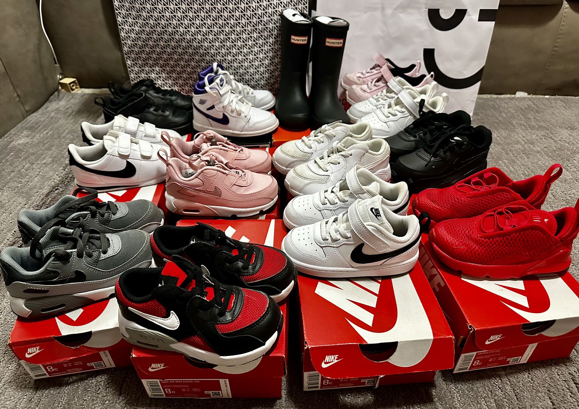 Nike Shoes And Hunter Boots Size 8 Toddler