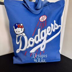 Tote Bags, Hello Kitty Dodgers, Hello Kitty Night, Custom, Apparel, Accessories 