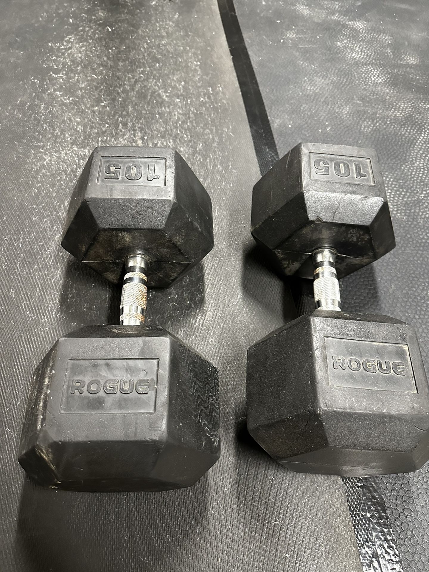 Rogue 105lbs Hex dumbbell
