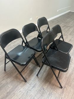Black Metal Folding Chairs