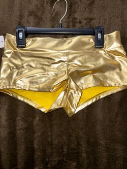 Gold booty shorts