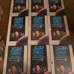 Bundle Set of 9 Star Trek: TNG VHS Tapes | Good Condition Tested 