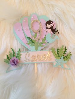 Mermaid cake topper