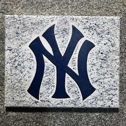 New York Yankees Hand Painted Canvas 8x10