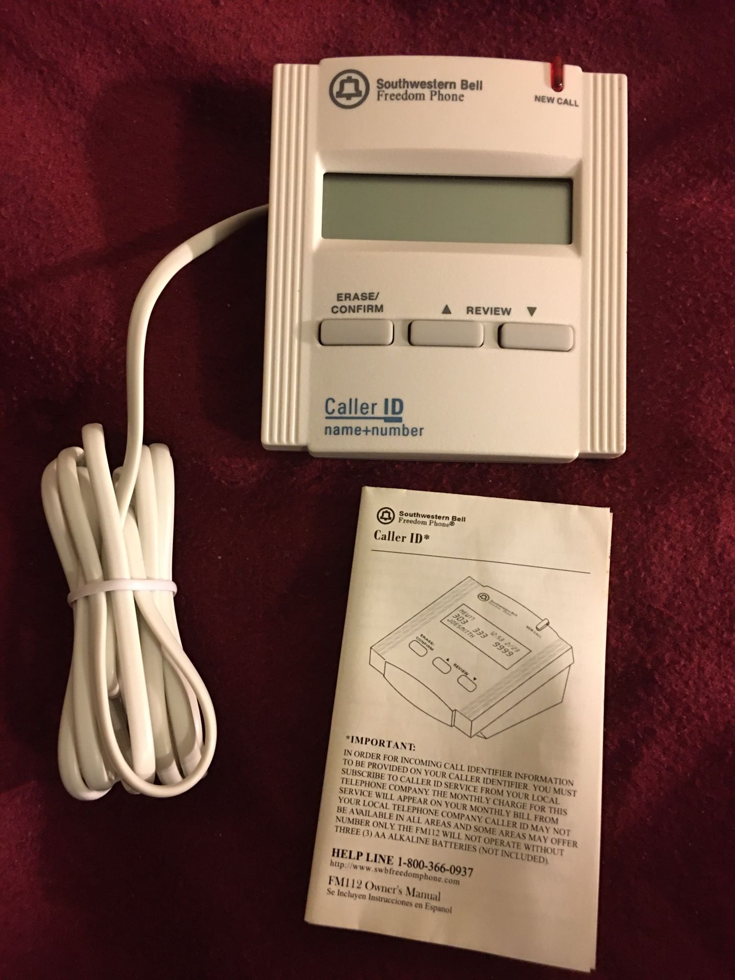 BRAND NEW SOUTHWESTERN BELL FREEDOM PHONE CALLER I D-$20.00