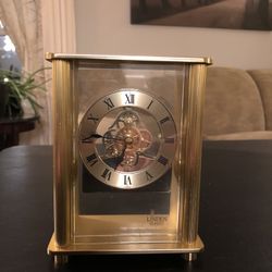 Vintage Linden Brass Mantle Clock