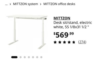 Selling an IKEA BEKANT electric sit/stand desk in great condition