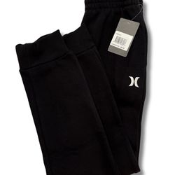 NWT Youth Hurley Black Fleece Joggers; Sz M