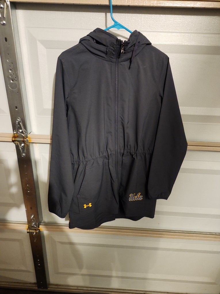 UCLA Under Armour Women's Hooded Rain Jacket, New, Size Small