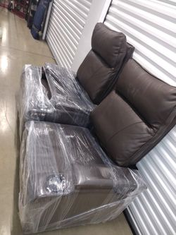 Sofas De Piel Reclinable Electrico 