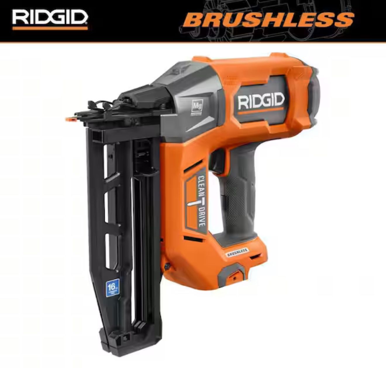 18V Brushless Cordless 16-Gauge 2-1/2 in. Straight Finish Nailer (Tool only)