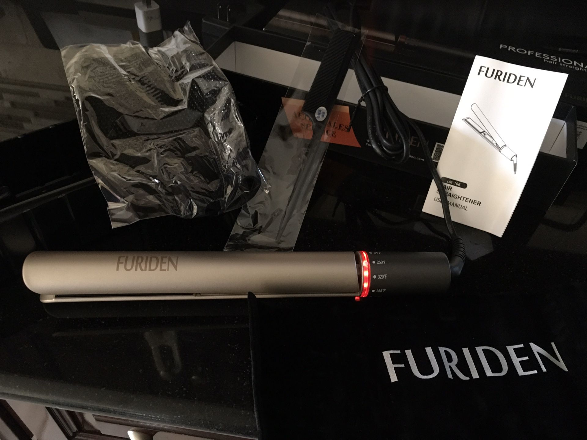 PROFESSIONAL HAIR STRAIGHTENER BY Furiden new open box retails for $59