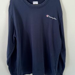Vintage Champion L Crewneck Sweatshirt Navy Blue Men’s Large