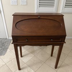 Beautiful Solid Wood Folding Secretary Desk with Drawer Signature Design