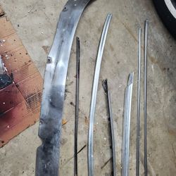 Cadillac Front Windshield Window Glass Chrome Trim 1975 Or 1976 DeVille Calais 