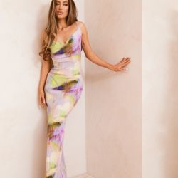 Formal Multicolor Dress - New & Size 6