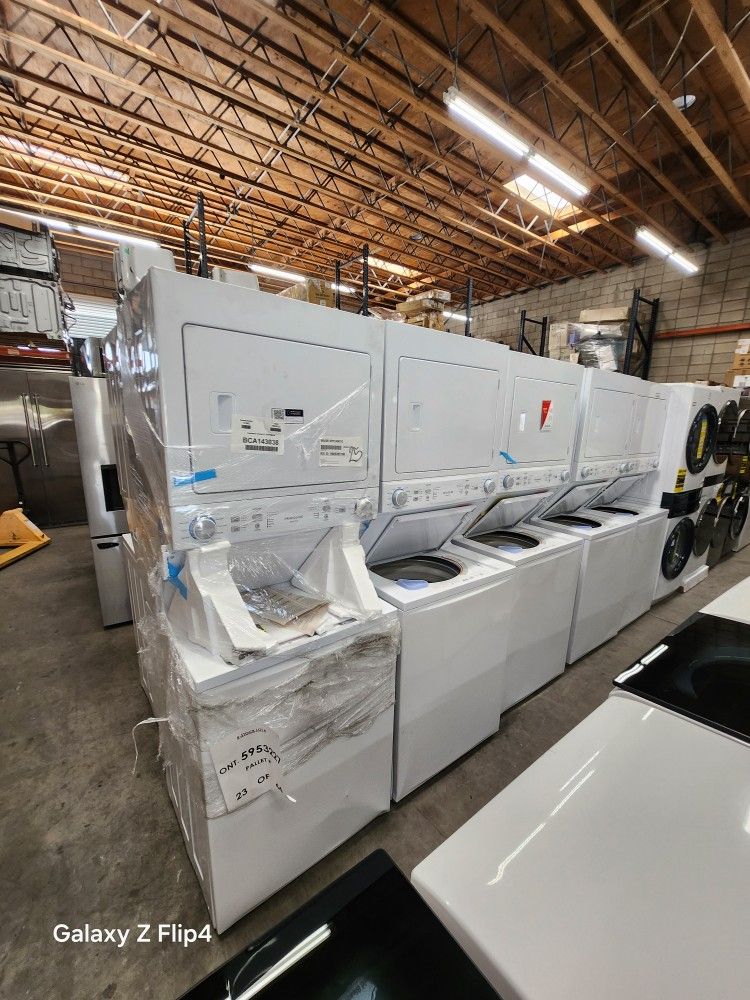 Frigidaire Stackable Top Load Washer And Gas Or Electric Dryer White New