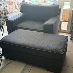 BIG single couch/love seat With Storage Chaise