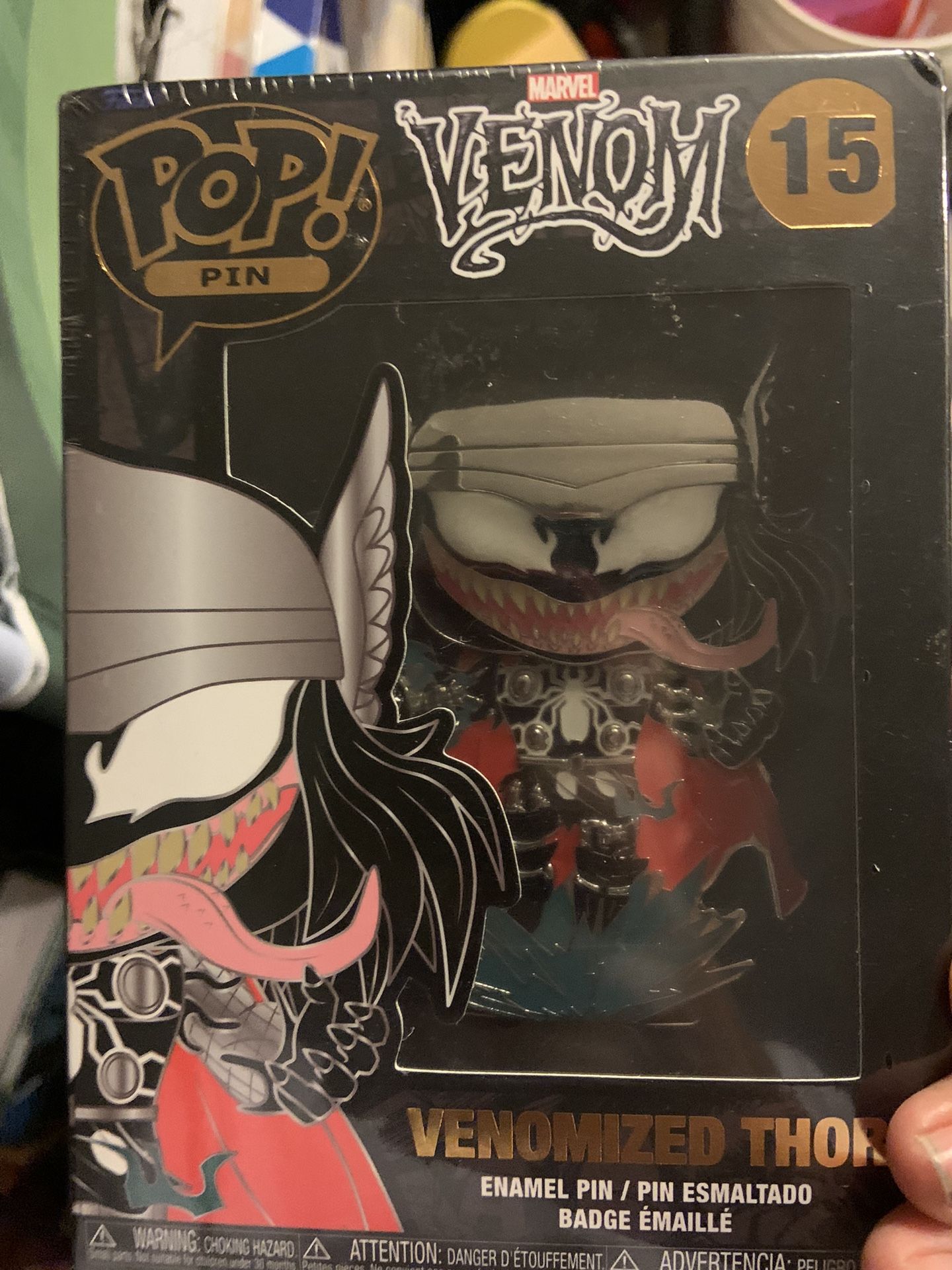 Funko pop enamel pin Venom Thor